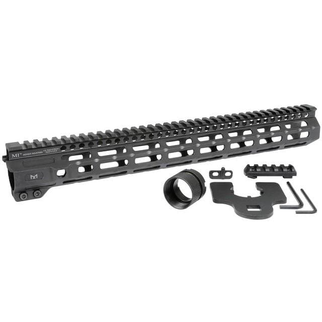 Midwest Industries Combat Rail One Piece Free Float Handguard 15" MLOK Black