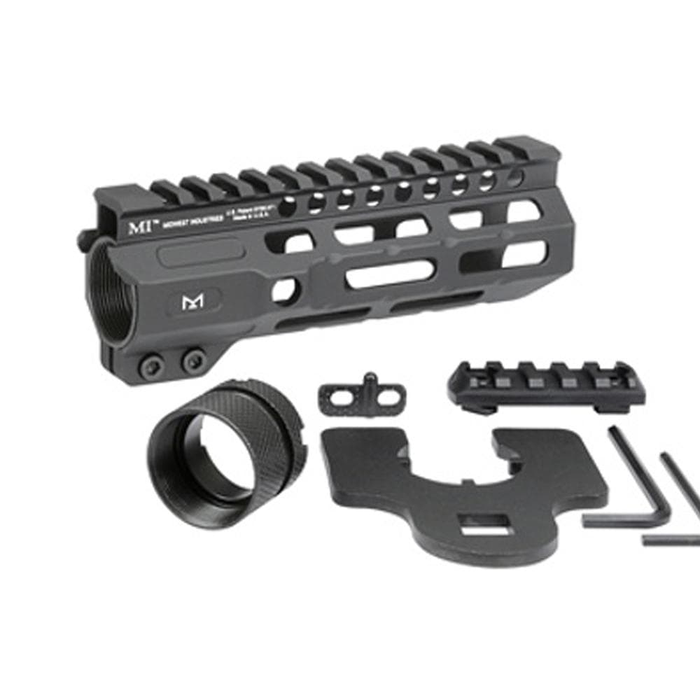 Midwest Industries Combat Rail One Piece Free Float MLOK Handguard 6" Black