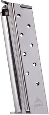 Mec-Gar 1911 Govt Handgun Magazine 10mm HT Nickel 8/rd