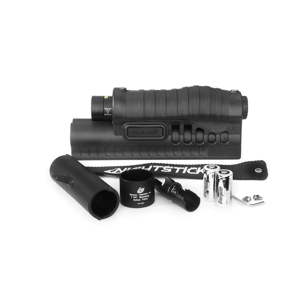 Nightstick Shotgun Forend Light with Green Laser Black for Mossberg 500/590/590A1/Shockwave 1200 Lumens