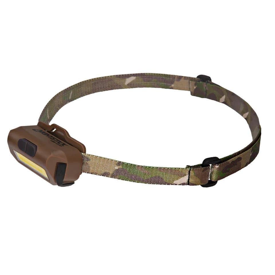 Nightstick Multi-Flood USB Headlamp with Brim Clip & Black Strap LiPo FDE