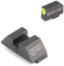 Night Fision Perfect Dot Official Student of the Gun Accur8 Night Sights w/Yellow Frnt+Blk Sq for Glock 17-39