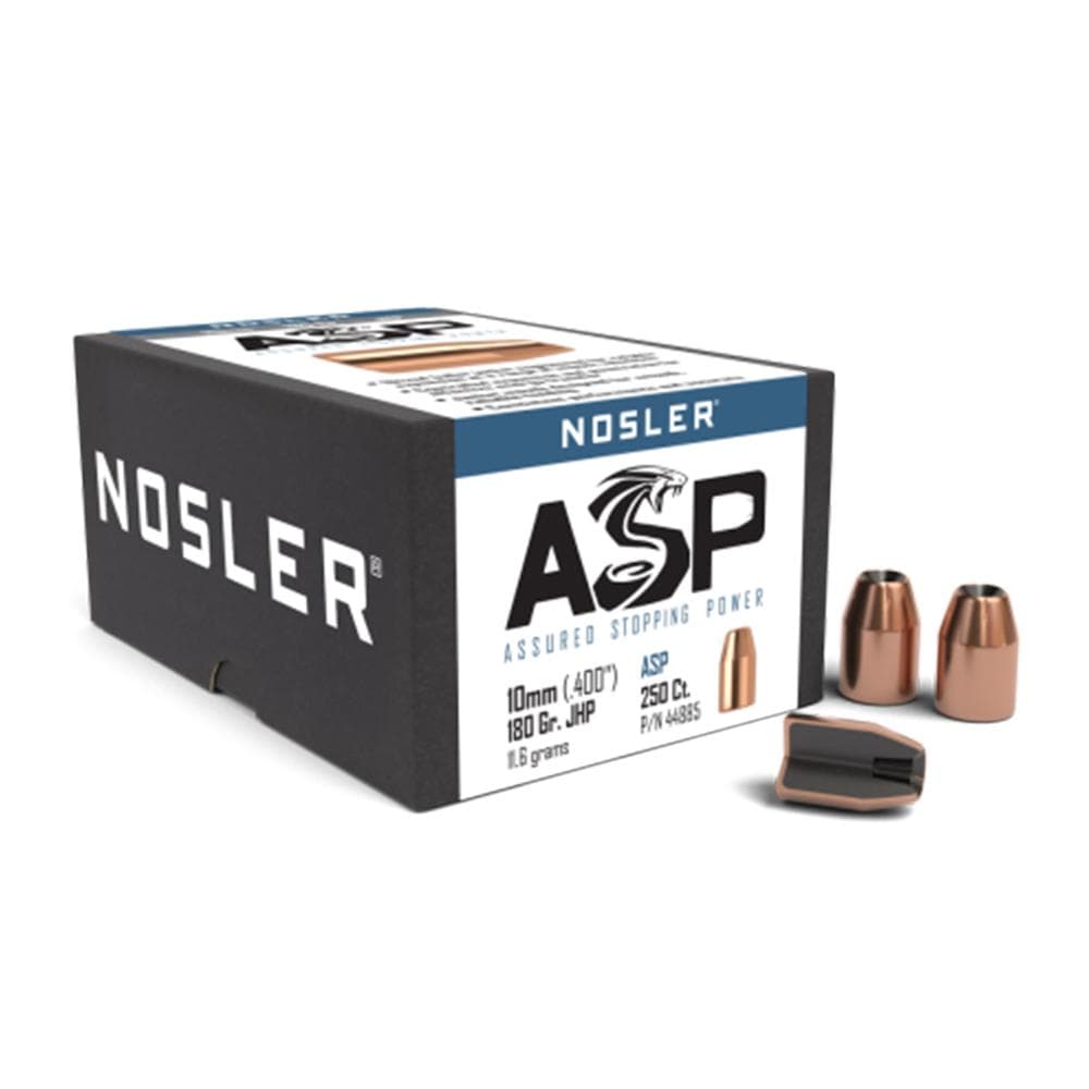 Nosler Sporting Handgun Pistol Bullets 10mm .400" 180 gr JHP 250/ct