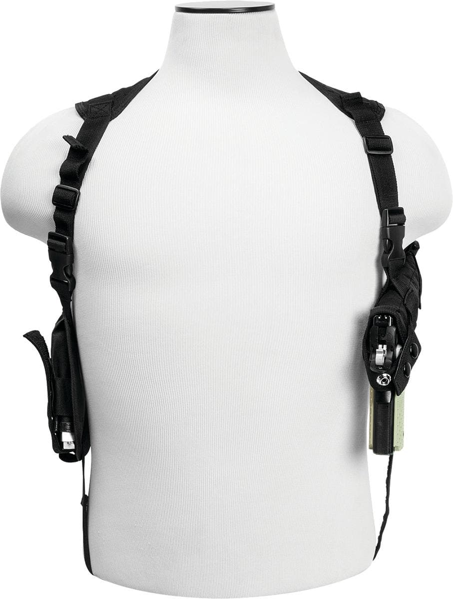 VISM by NcSTAR AMBI HORIZONTAL SHOULDER HOLSTER/DOUBLE MAG HOLDER/BLACK