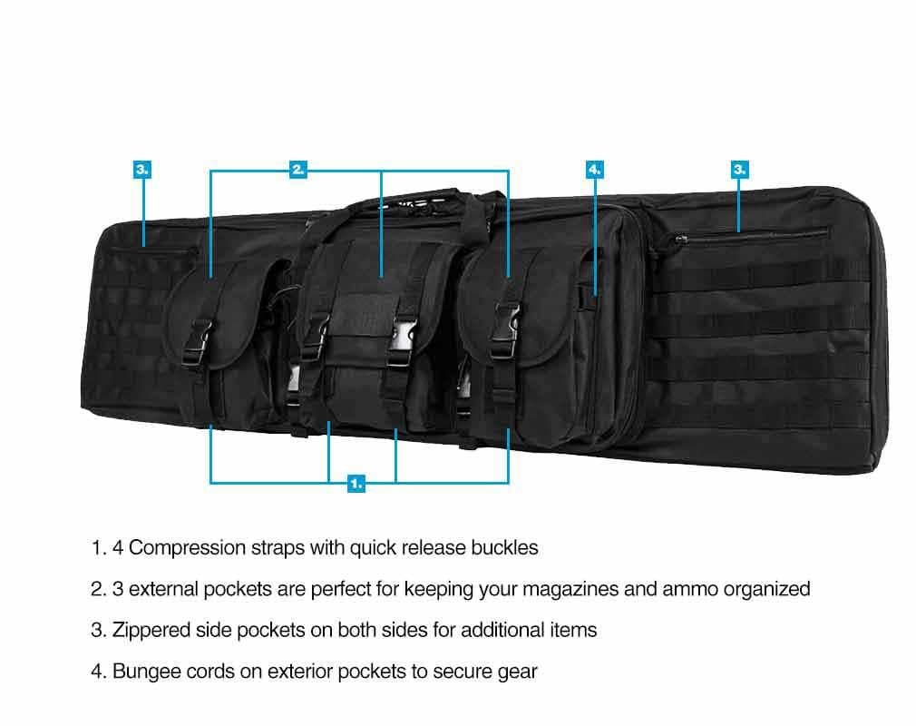 NcSTAR VISM Double Carbine Case - Green 42"