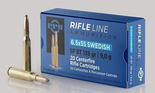 PPU Rifle Ammunition 6.5x55mm Swedish 139 gr SP 2540 fps - 20/ct
