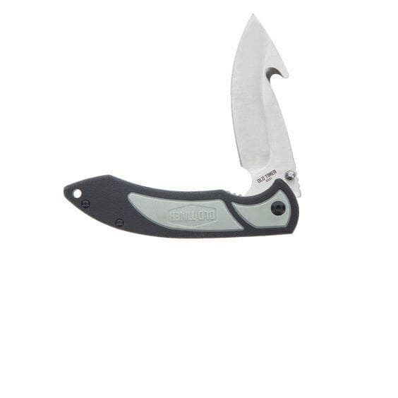 Old Timer Trail Boss Gut Hook Folder Knife 3 1/2" Blade Black
