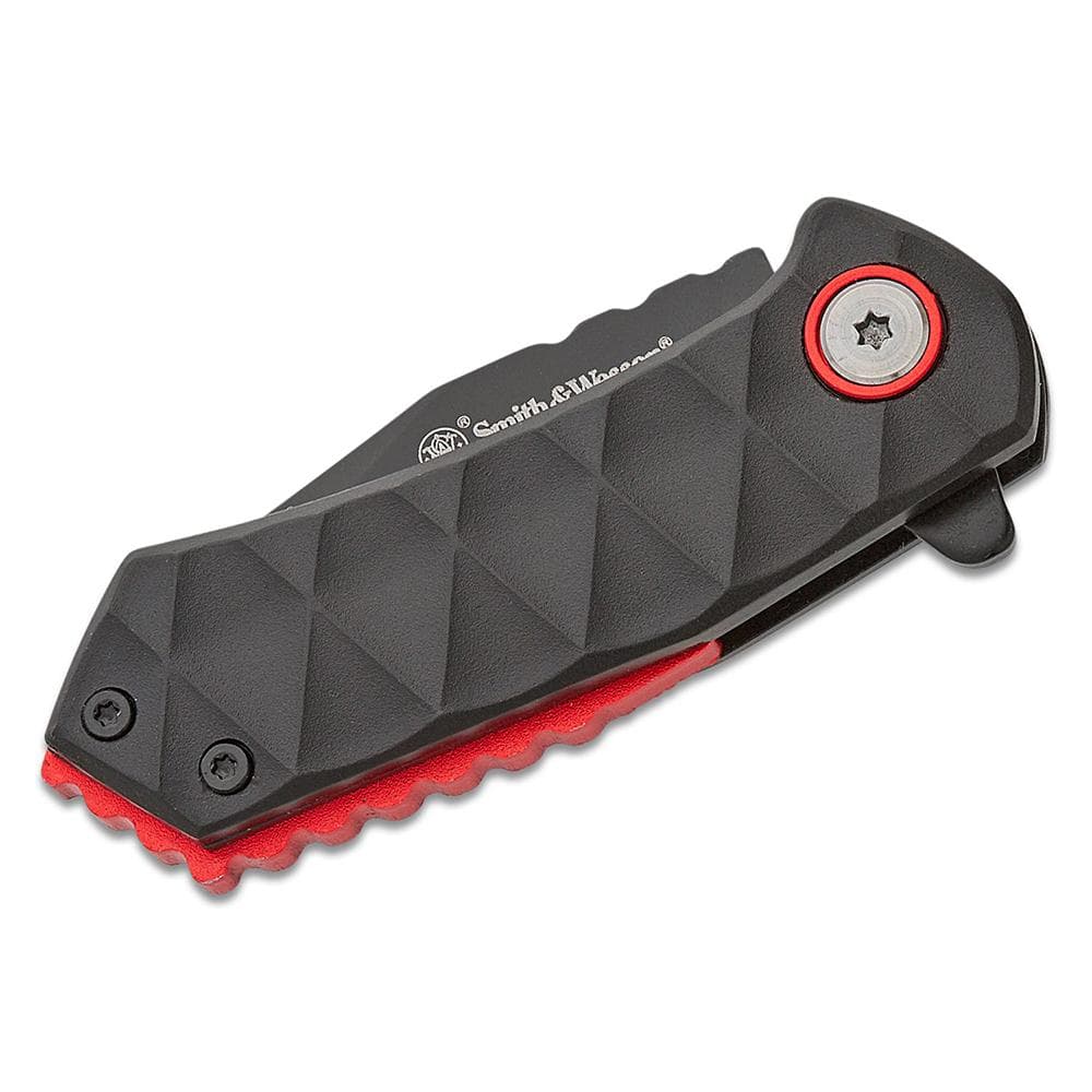 Smith & Wesson 24/7 Spring Assisted Folding Knife 1-9/10" Clip Point Blade Black Box