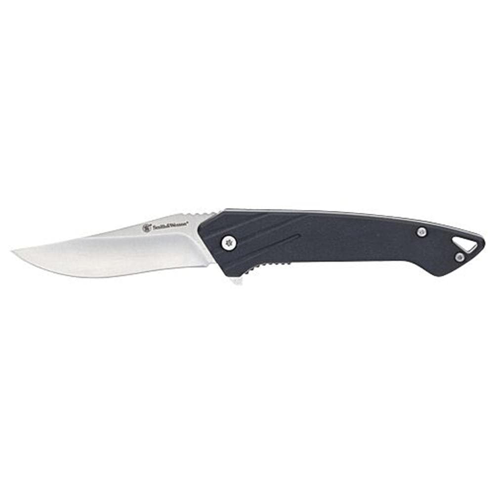 Smith & Wesson Black Ops Folding Knife 3" Recurve Blade Black Box