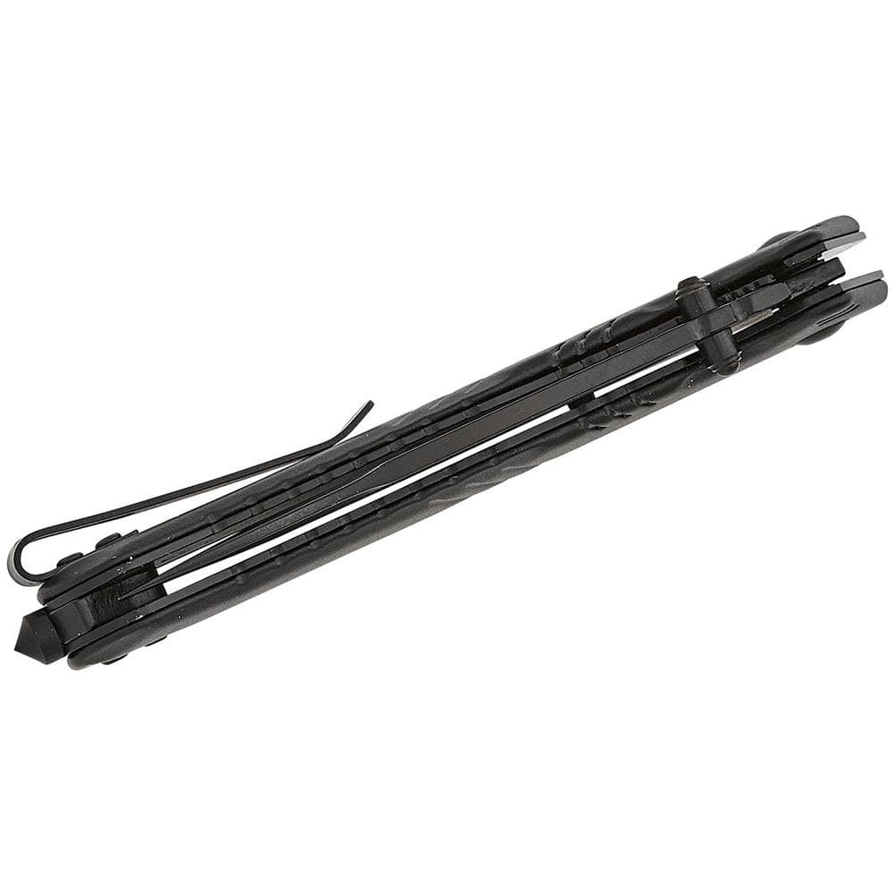 Smith & Wesson Extreme Ops Folding Knife 3-1/2" Tanto Blade Black with Glass Breaker Box