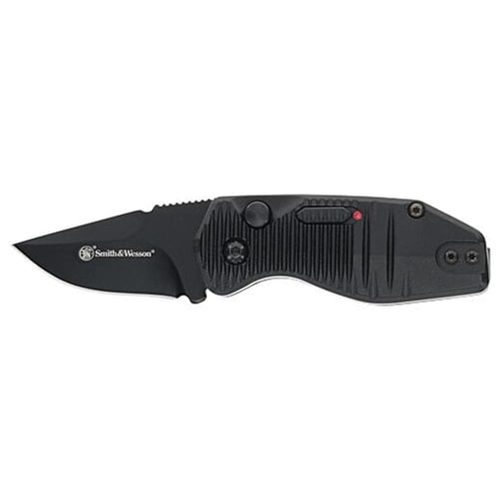 Smith & Wesson Special Ops Auto Mini Folding Knife 1-9/10" Drop Point Blade Black