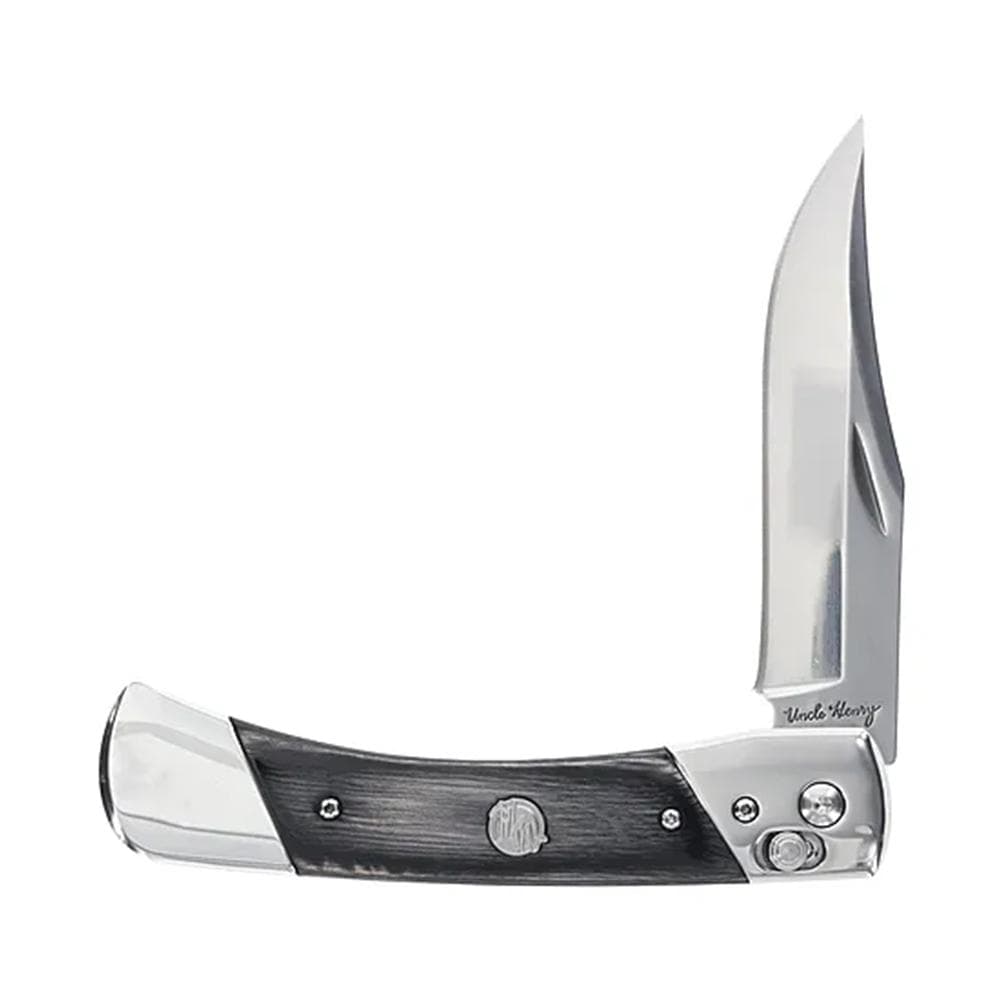 Uncle Henry PLB7 Bear Paw Folding Knife 3-4/5" Clip Point Blade Black