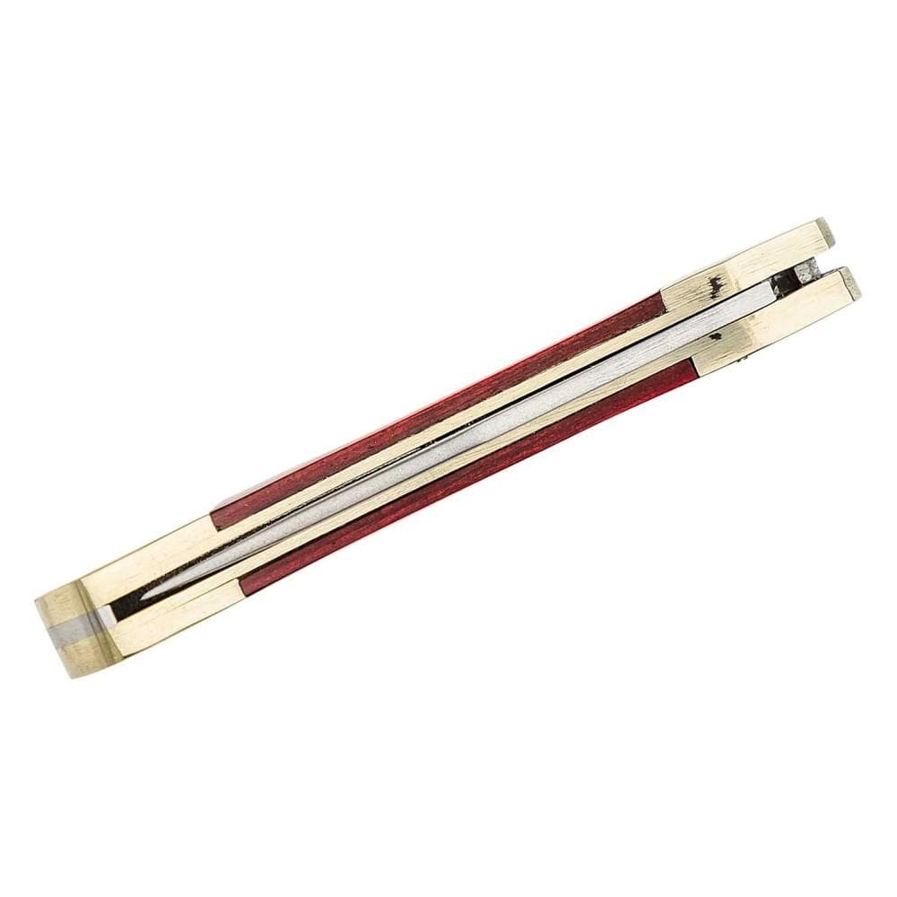 Schrade Uncle Henry Brown Bear Folding Knife 2-1/4" Clip Point Blade Wood