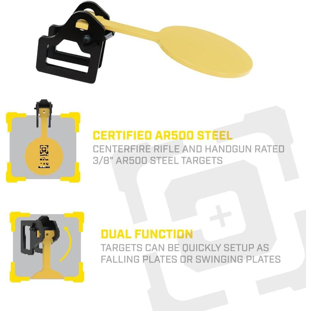 Caldwell AR500 Plate Rack Expansion Kit Steel Target with 3/8" AR500 Steel Target