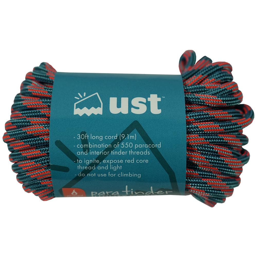 Ultimate Survival ParaTinder 550 Paracord w/Tinder Cord Orange/Blue - 30 ft
