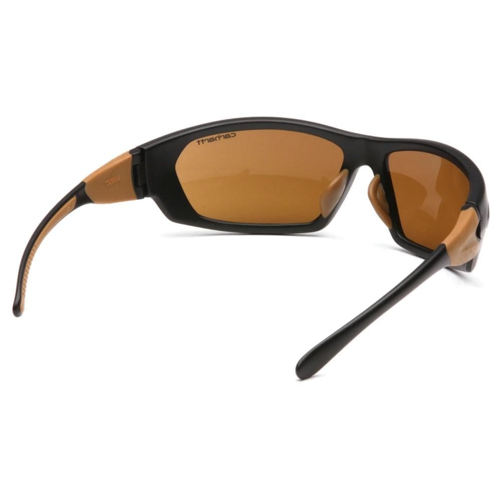 Pyramex Carbondale Heavy Duty Shooting Glasses Black and Tan with Sandstone Bronze Lens