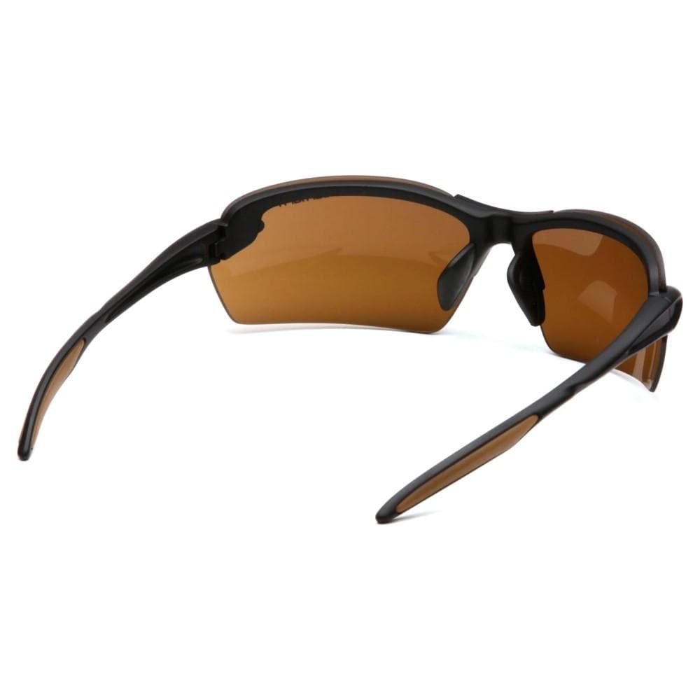 Pyramex Spokane Shooting Glasses Black with Sandstone Bronze Lens