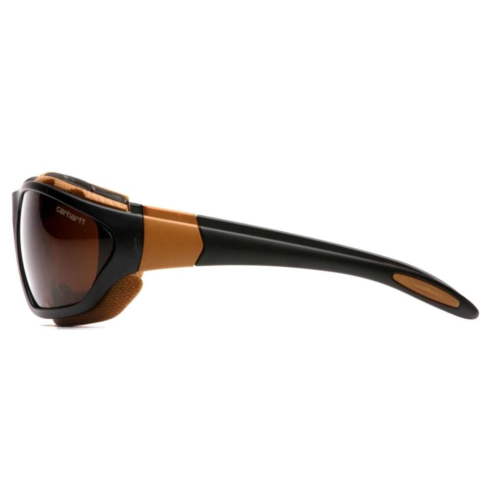 Pyramex Carhartt Carthage Shooting Glasses Black and Tan with Bronze Anti-Fog Lens