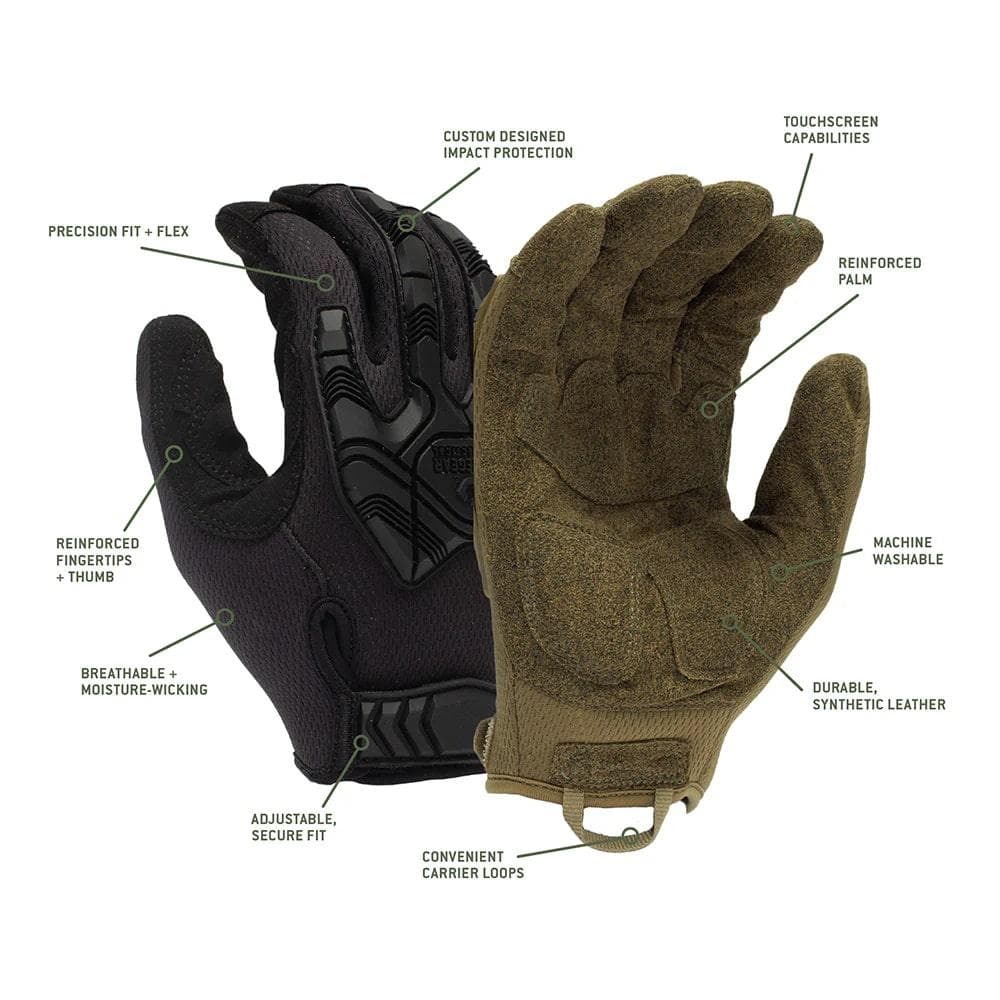 Pyramex Venture Gear Heavy-Duty Impact Operator Gloves Black L