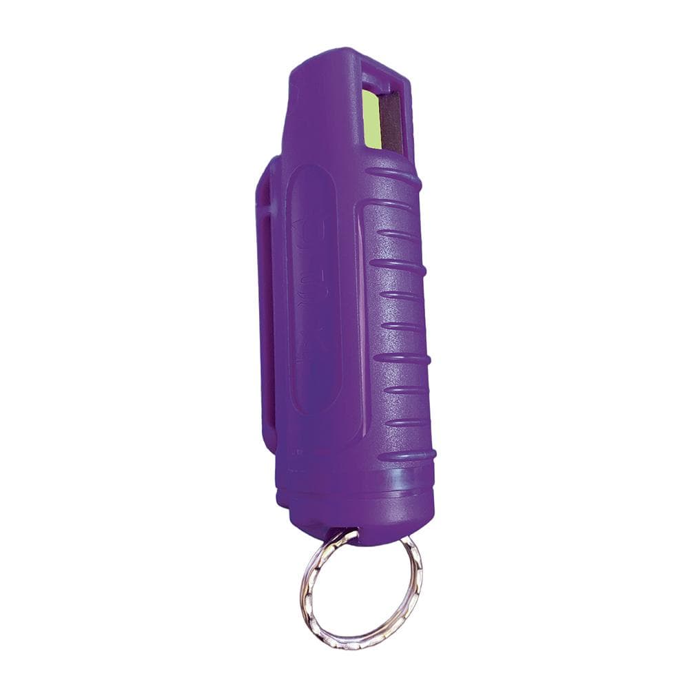 Personal Security Products Blue Heat Pepper Spray Canister with Case and Key Ring 1/2 oz Purple