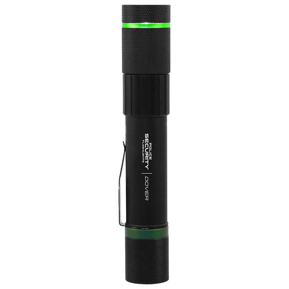 Police Security Flashlights Dover Rechargeable Flashlight 800 Lumens Black