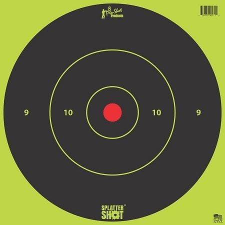 Pro-Shot Splatter Shot 12 in Green Bullseye Tag Paper Target 5/ct