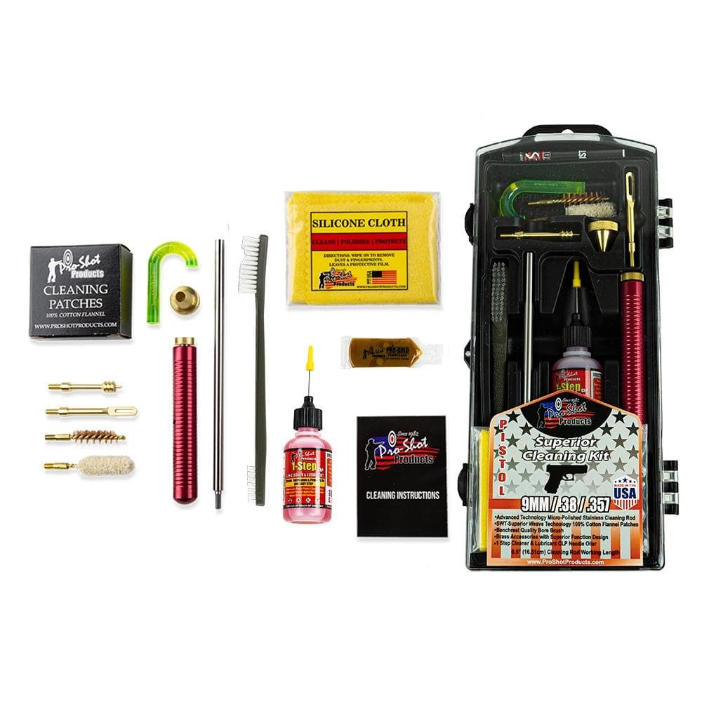 Pro-Shot Classic Box Kit Cleaning Kit Handgun .38 Cal/.357 Cal/9mm Luger