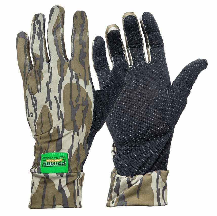 Primos Stretch Fit Glove - Mossy Oak Bottomland Camo OSFM