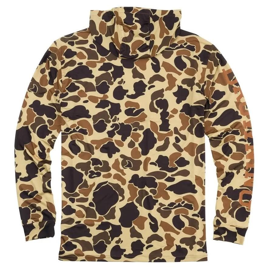 Browning Hooded Long Sleeve Tech Shirt Vintage Tan Camo S