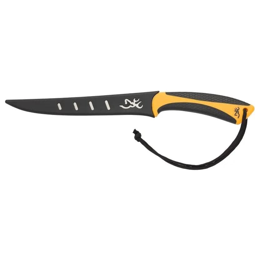 Browning White Water Fillet Knife 7 1/4" Fixed Blade Yellow