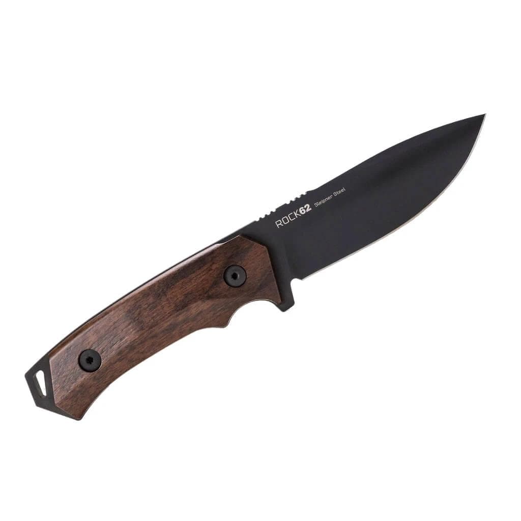 WOOX Rock 62 Fixed Blade Knife 4/1/4" Drop Point Blade Walnut