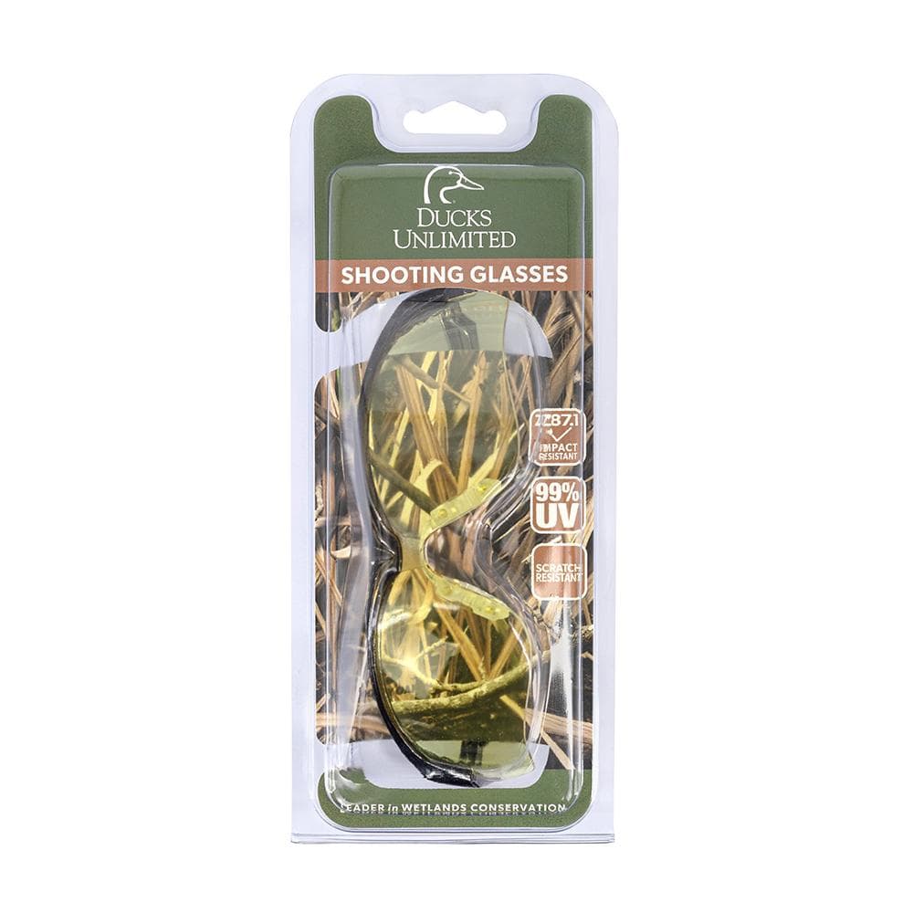 Ducks Unlimited Half Frame Shooting Glasses Black with Amber Lens