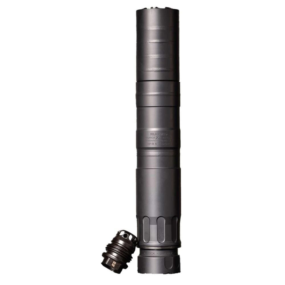 Rugged Suppressor SurgeX Suppressor 7.62mm Universal Threads 1.375x24 Black with M3 Brake