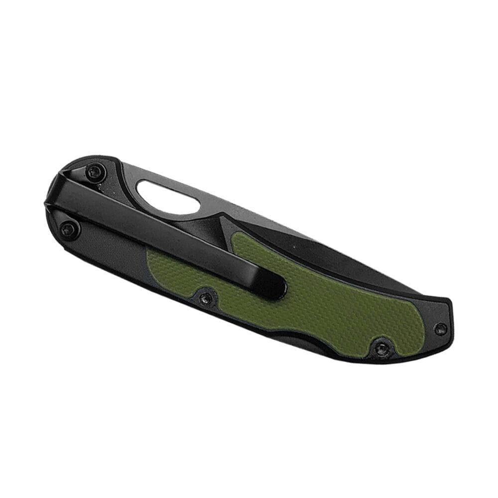 ABKT Elite Mark II Lockback Folding Knife 2-1/2" Drop Point Blade Green