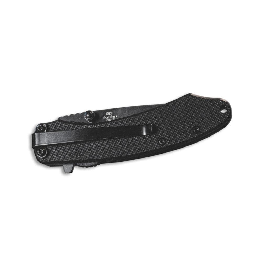 ABKT Elite Ember Folding Knife 2-3/4" Drop Point Blade Black