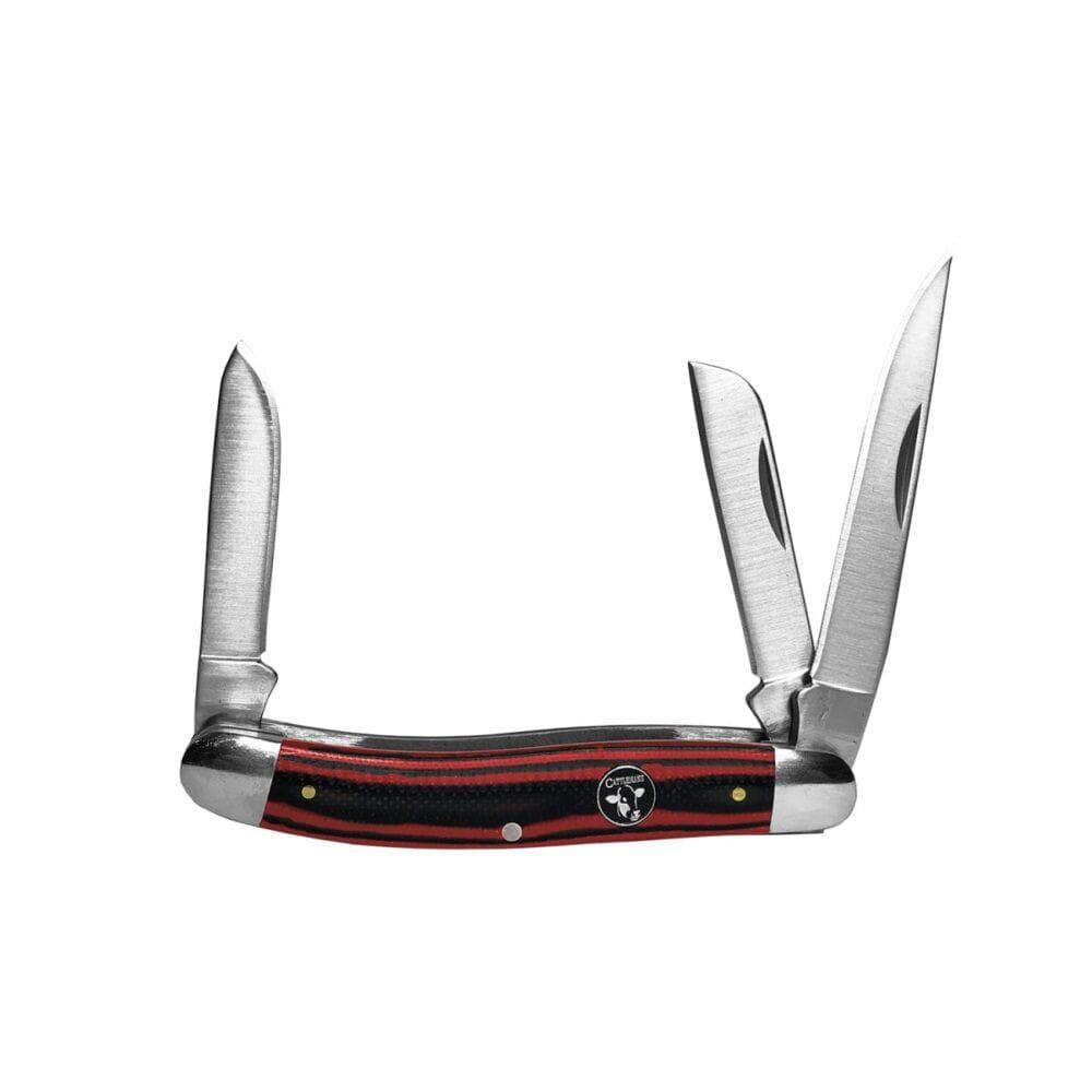 ABKT Cattleman Stockman Cowhand Series Knife 3 Blades Red