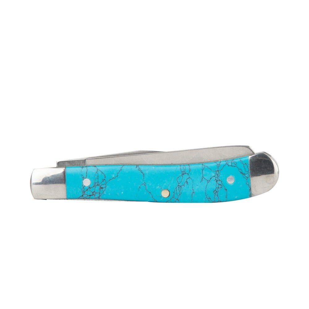 ABKT Roper Peanut Knife 2 Blades Turquoise