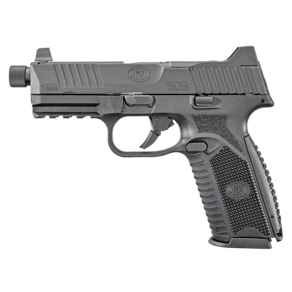 FN 509 Tactical Handgun 9mm Luger 17rd & 24rd Magazines (2) 4.5" Threaded Barrel Black NMS