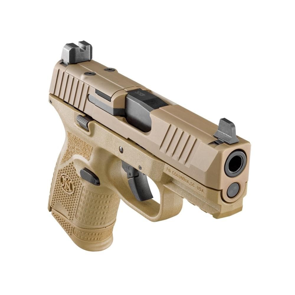 FN 509 Compact MRD Handgun 9mm Luger 12rd & 15rd Magazines (2) 3.7" Barrel FDE NMS