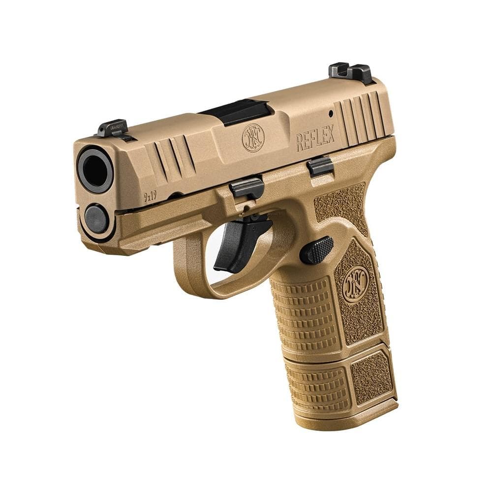 FN USA Reflex Handgun 9mm Luger 10rd Magazines (2) 3.3" Barrel FDE Night Sights NMS