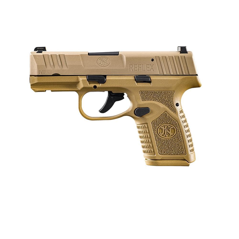 FN Reflex MS Handgun 9mm Luger 10rd Magazines (2) 3.3" Barrel FDE