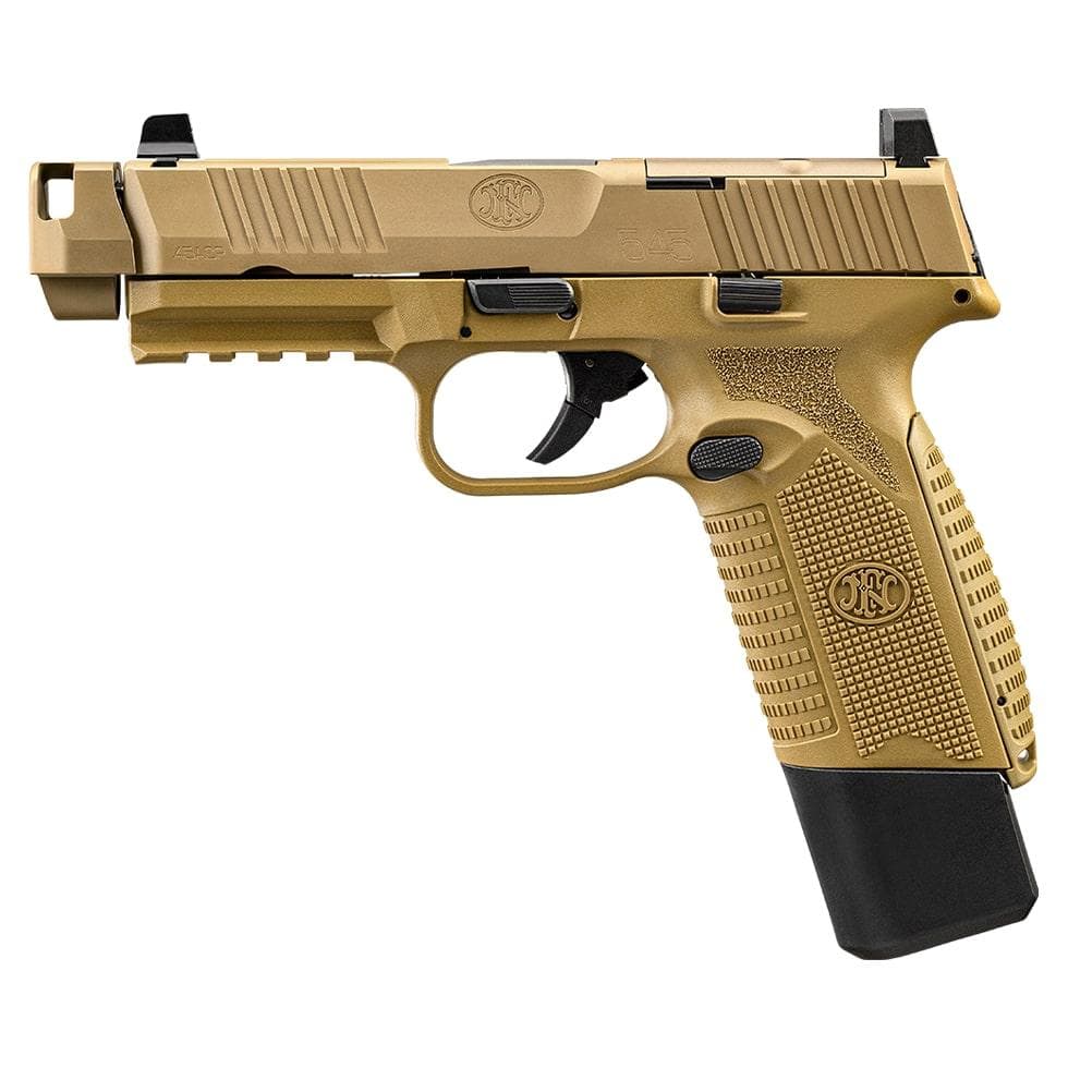 FN 545 MRD Comp Handgun 45 Auto 15rd Magazines(2) 4.43" Barrel FDE Finish