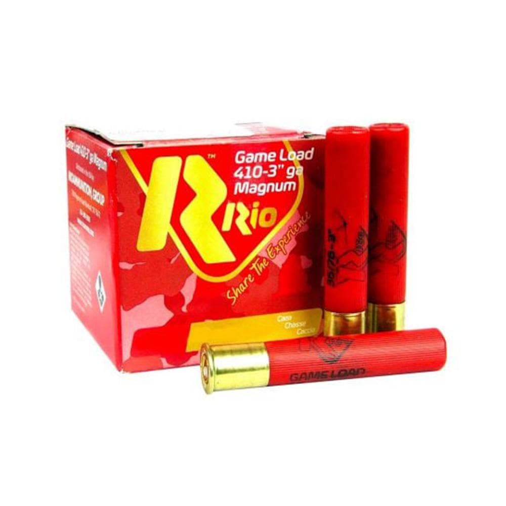Rio Heavy Field Shotshells .410 ga 3" MAX 1 1/16 oz #8 1150 fps 25/rd