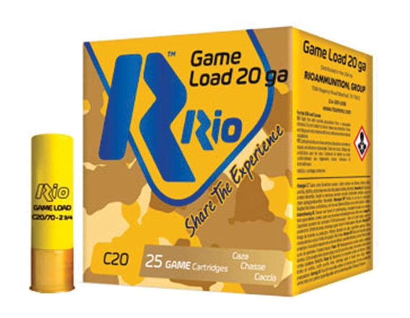 Rio Field Low Recoil Shotshells 20 ga 2-3/4" 1oz #7.5 1180 fps 25/ct