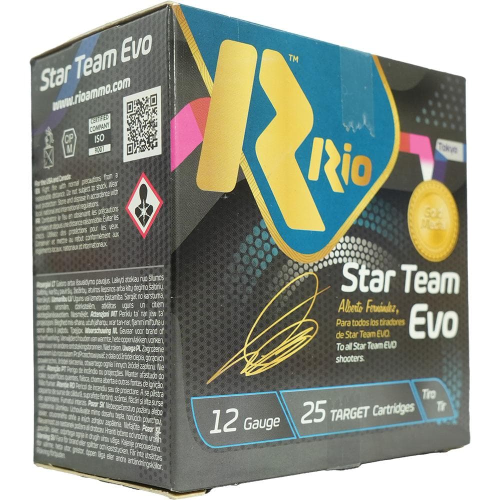 Rio Star Team EVO Shotshells 12ga 2-3/4" 1oz #8 1280 fps 25/ct