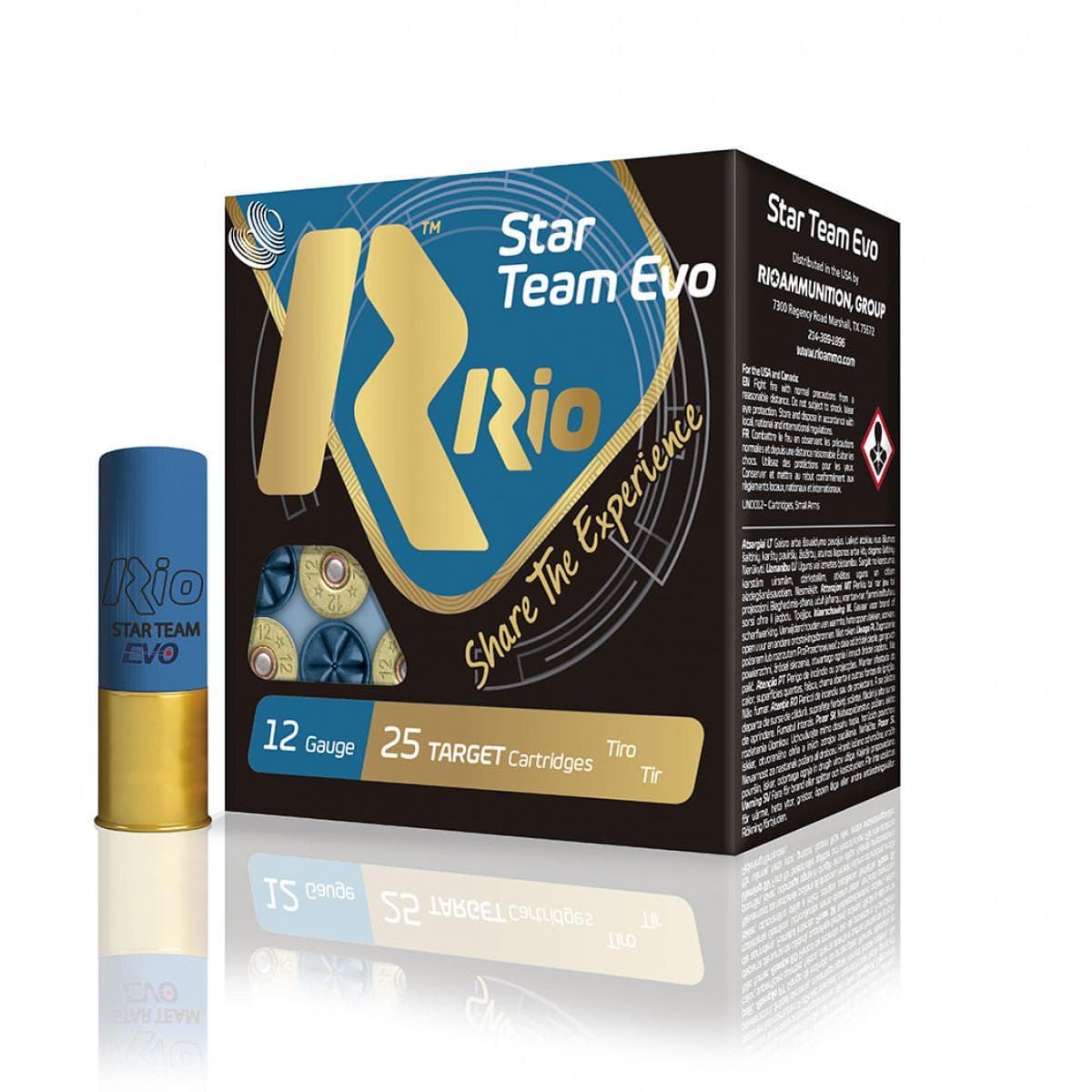 Rio Star Team Evo 28 Low Recoil Shotshells 12 ga 2-3/4" 1 oz 1135 fps #7.5 25/ct