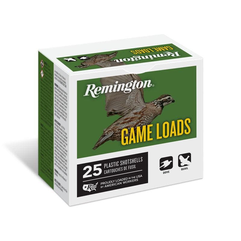 Remington Lead Game Load Shotshells 12 ga 2-3/4" 1 oz 1290 fps #8 25/ct