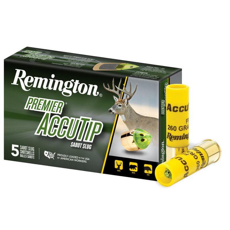 Remington Premier AccuTip Bonded Sabot Slug 20 ga 2 3/4" 260 gr Slug 1850 fps 5/ct