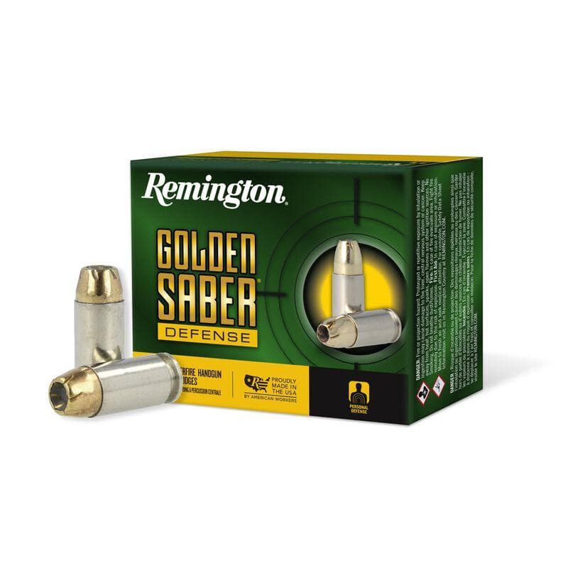 Remington Golden Saber Defense Ammunition .40 S&W 180gr BJHP 1015 fps 20/ct