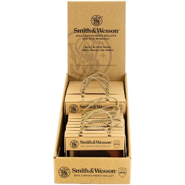 Smith & Wesson POP Wallets Display (12pcs) Waxed